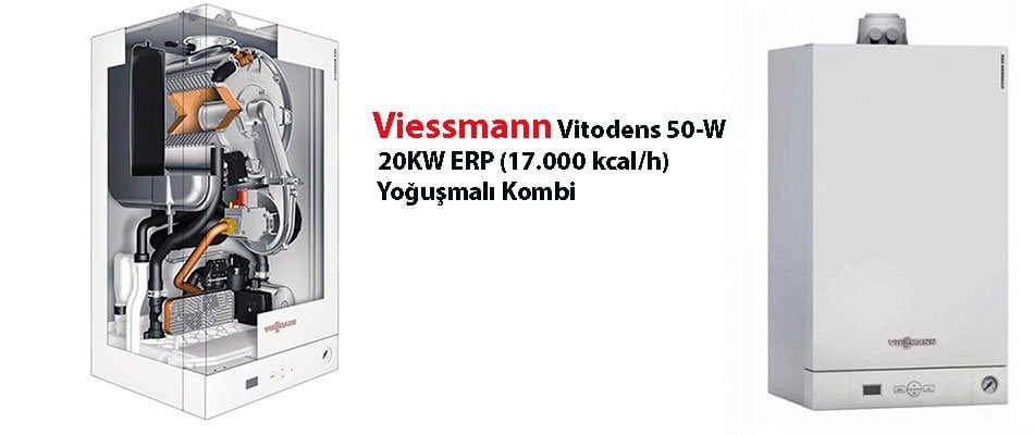Viessmann Vitodens 50-W 20KW ERP (17.000 kcal/h) Yoğuşmalı Kombi
