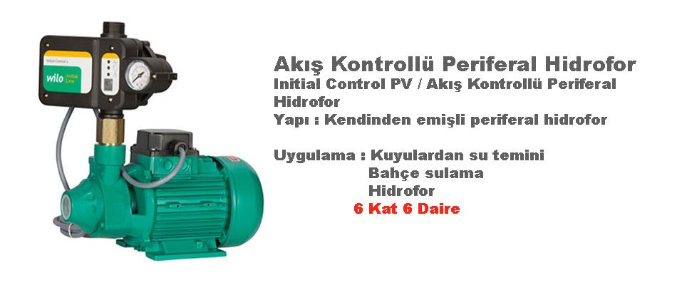 Wilo Initial Control PV 50 Akış Kontrollü Periferal Hidrofor