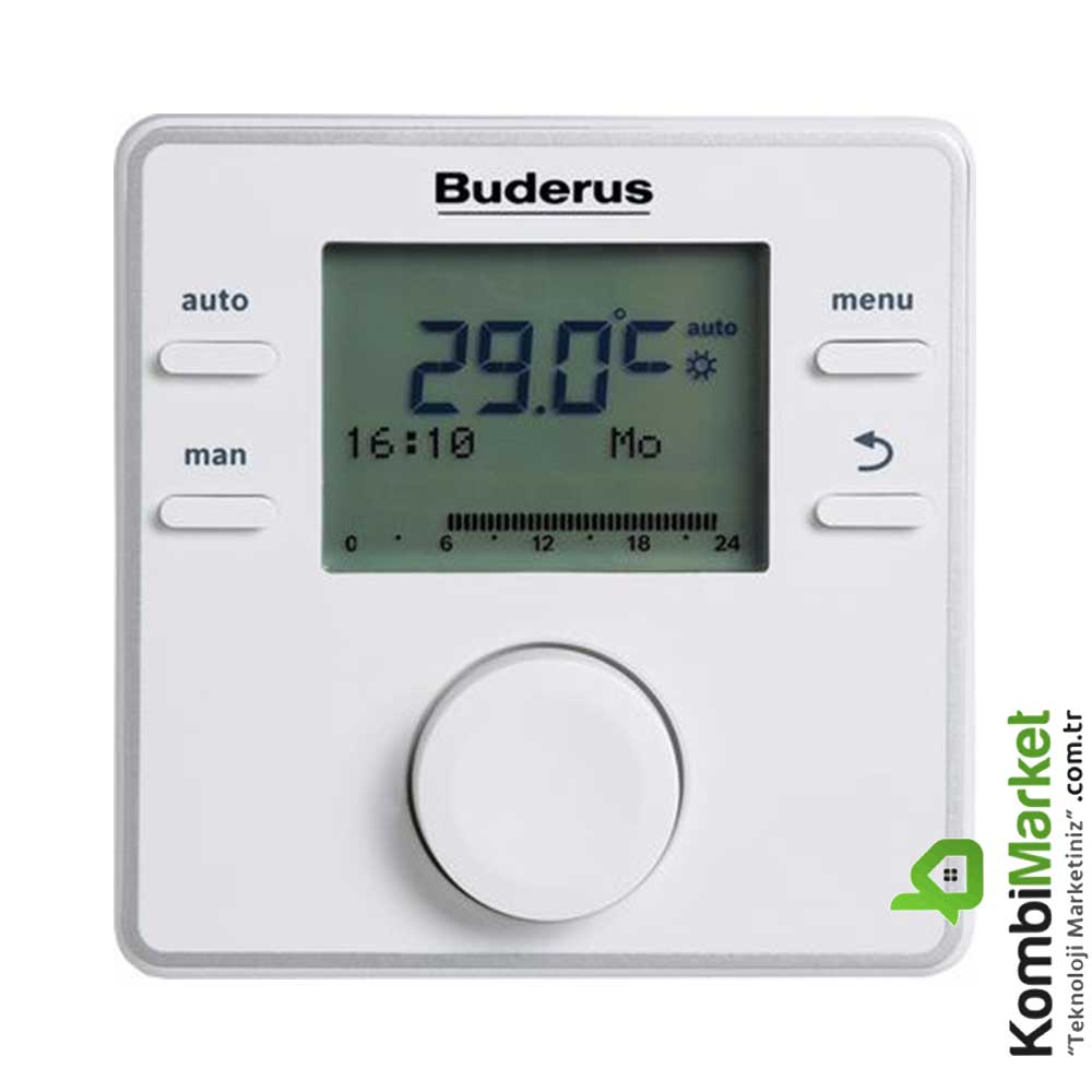 Buderus RC200RF Modülasyonlu ve Proğramlanabilir Kablosuz Oda Termostatı GB062 - GB072 İÇİN