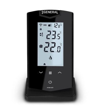 General HT500 SET Kablosuz Dijital Oda Termostatı (Siyah)
