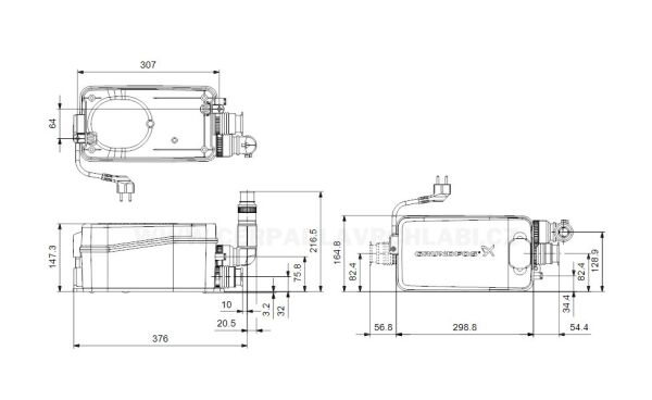 Grundfos SOLOLIFT2 D-2 Gri Su Tahliye Pompası