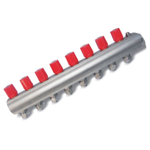 Konsan 11 Çıkışlı Kendinden Vanalı Kollektör Kırmızı