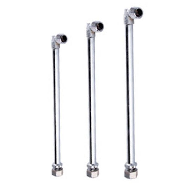 Radyatör Çelik Bağlantı Borusu 1/2 16x1 Rakor Bağlantılı Dirsekli Kromajlı 40Cm