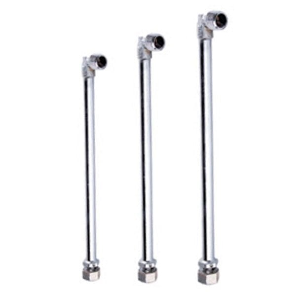 Radyatör Çelik Bağlantı Borusu 1/2 16x1 Rakor Bağlantılı Dirsekli Kromajlı 50Cm