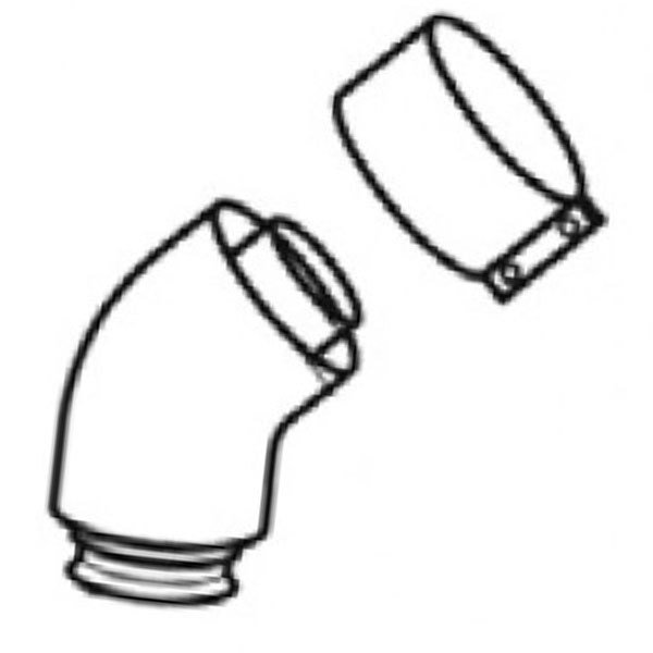 Vaillant 45° Dirsek Şofben  Ø60/100