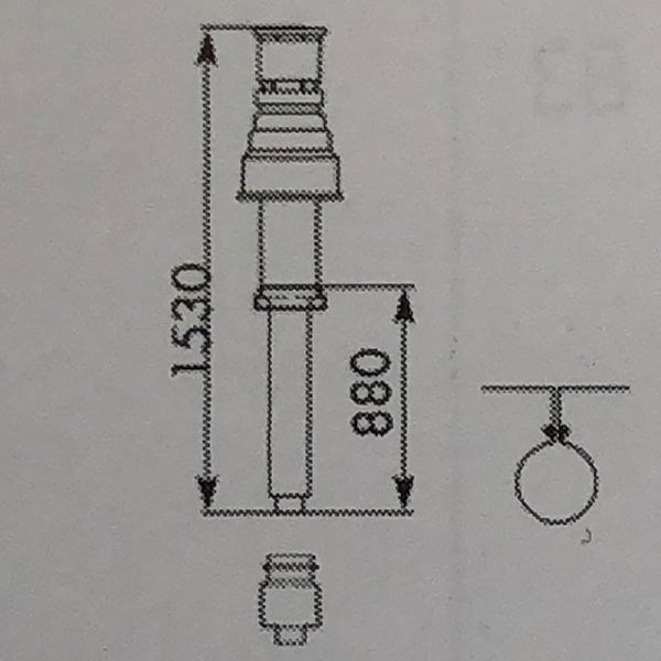 Vaillant Kazan Dikey Baca Hava Akım Boru Seti (ecoFIT Plus için Ø110/160)