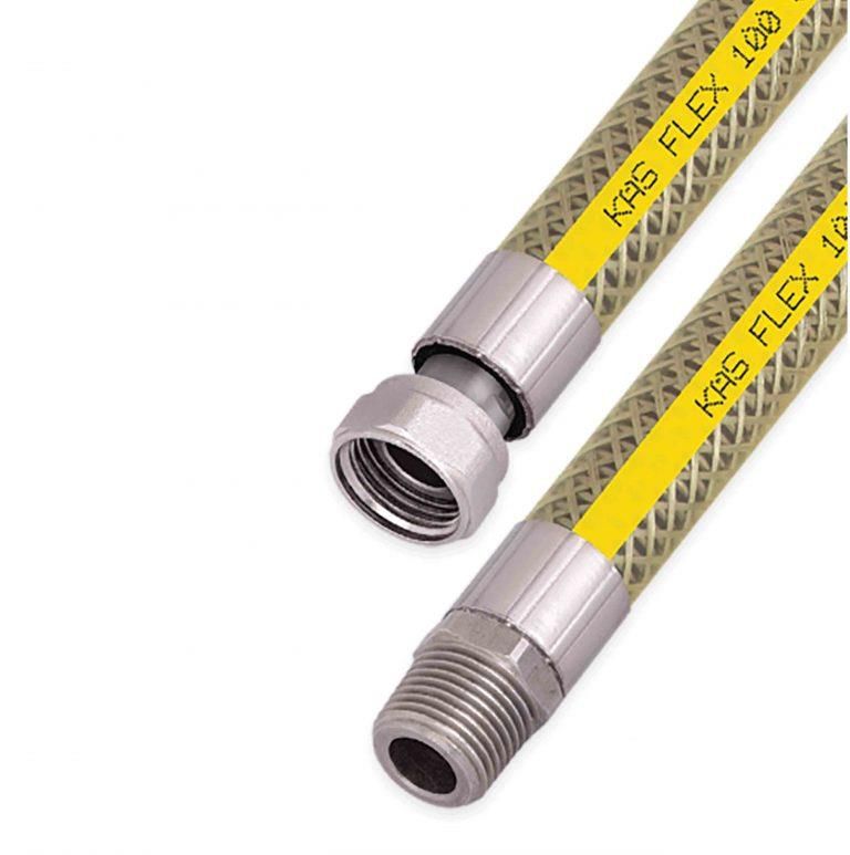 100 Cm Örgülü Ocak Gaz Bağlantı Flexleri Somun Nipel 1/2″-1/2″