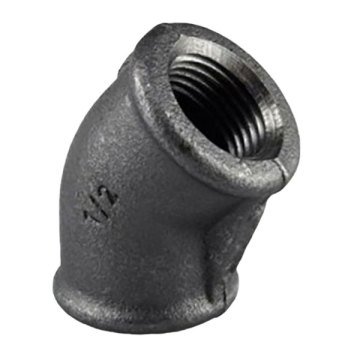 Siyah Açık Dirsek 1/2 45°C Trakya Döküm