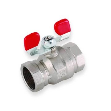 Kas 1/2''  Küresel Su Vana (PN40) Tam Geçişli Kelebek Kollu İç Dişli