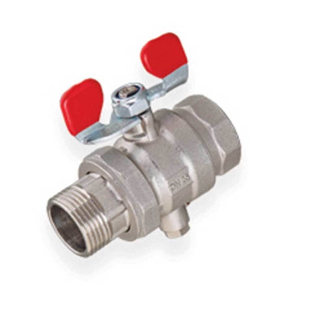Kas 1''  Sensör Kovanlı Küresel Vana  (PN40) Tam Geçişli Kelebek Kollu  Rekorlu