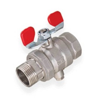 Kas 1''  Sensör Kovanlı Küresel Vana  (PN40) Tam Geçişli Kelebek Kollu  Rekorlu