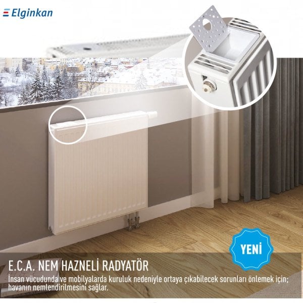Eca 600x1300 Nem Hazneli Panel Radyatör Tip22-PKKP