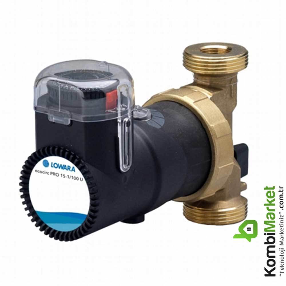 Lowara ecocirc Pro 15-1/110RU  Frekans Kontrollü Islak Rotorlu Sirkülasyon Pompası Rp 11/4  Sıcaklık Sensör ve TİMER'Lİ
