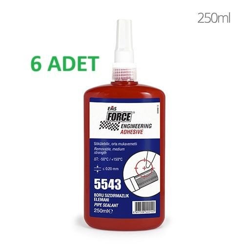 Force 5543 Boru Sızdırmazlık Elemanı 250 ML  (6 adet Paket) EMS
