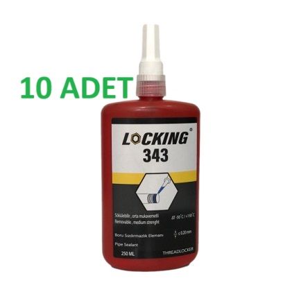 LOCKING 343 Sıvı Conta Yapıştırıcı 50ml (10 ADET)