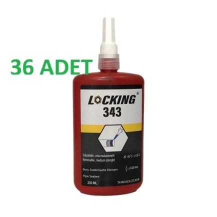 LOCKING 343 Sıvı Conta Yapıştırıcı 250ml (36 ADET)