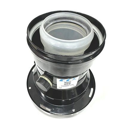 Eca Confeo Premix Dik Baca Adaptörü Siyah Ø60/100 mm