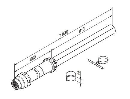 Protherm PUMA-LYNX Dikey Baca ve Son Çıkış Parçası (Ø60/100 mm)