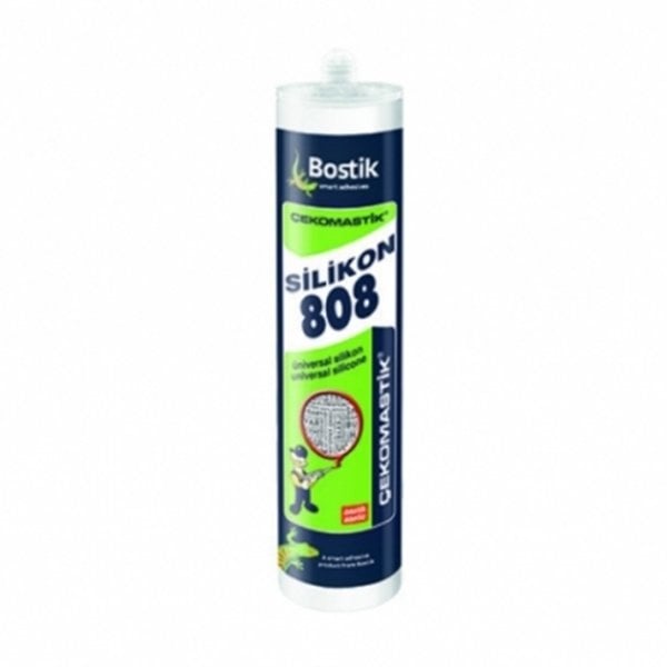 Bostik Silikon Genel Amaçlı  Asetik Çekomastik 808 Şeffaf  280 GR / Kartuş