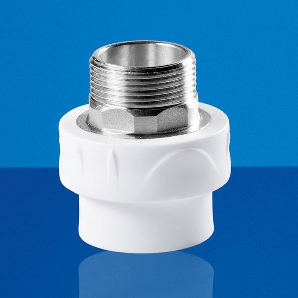 Dizayn 50x11/2''  Dış Dişli Adaptör (Rekor) Nikel