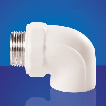 Dizayn 20x1/2''  Dıştan Dişli Dirsek Nikel