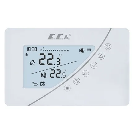 E.C.A. Poly Touch 400 W Kablosuz Programlanabilir Dijital Oda Termostatı Beyaz