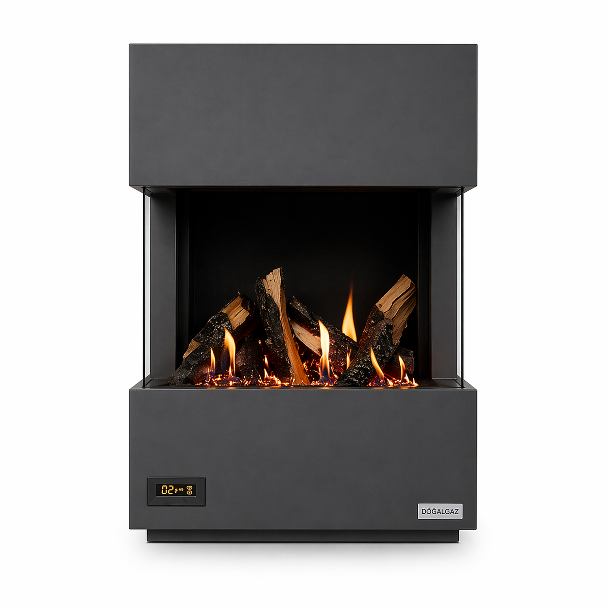 Revega H50AB Seramik Camlı Hermetik Doğalgazlı Şömine 5 kW