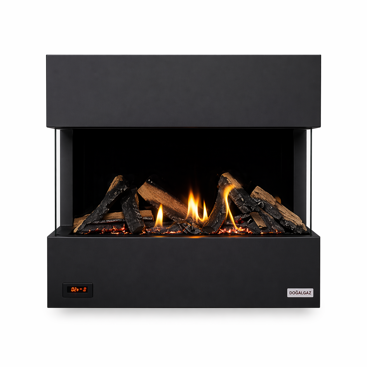 Revega H75AB Seramik Camlı Hermetik Doğalgazlı Şömine 6 kW
