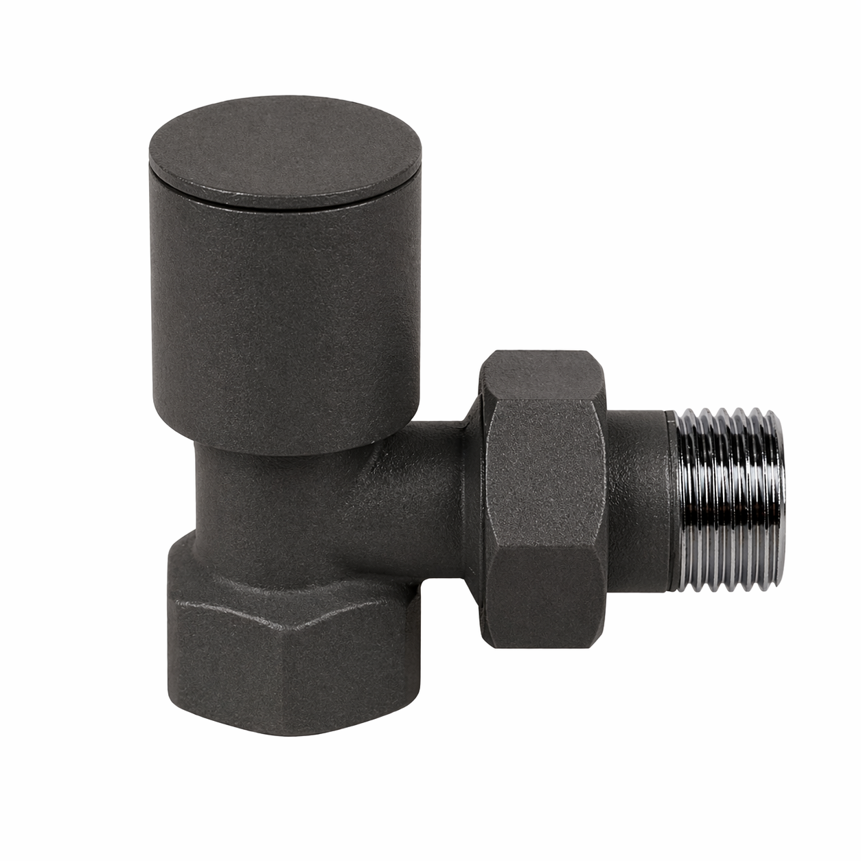 EDP Antrasit Boyalı Köşe Radyatör Vanası 1/2