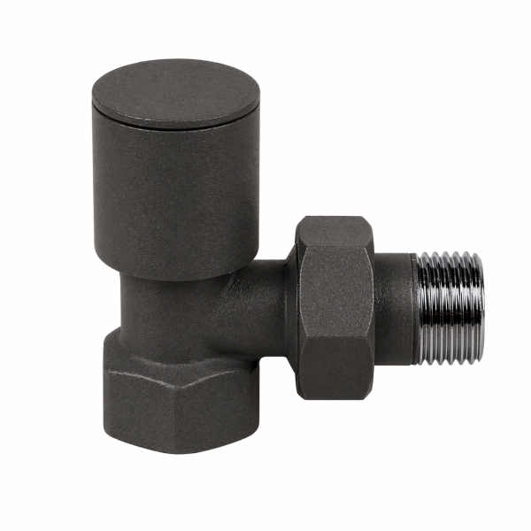 EDP Antrasit Boyalı Köşe Radyatör Vanası 1/2