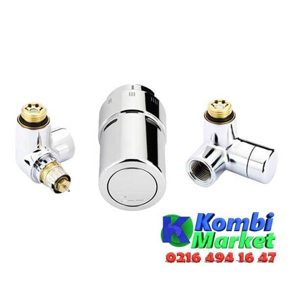 Danfoss Sol Radyatör Girişi Seti Ra-Urx+Rlv-X+Rax Krom