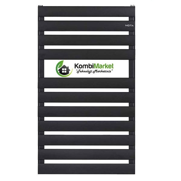 Notarad 480x1410 Elips Alüminyum Havlu Radyatör Siyah