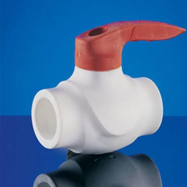 Dizayn Smart Plastik Küresel Vana 25 mm Kırmızı